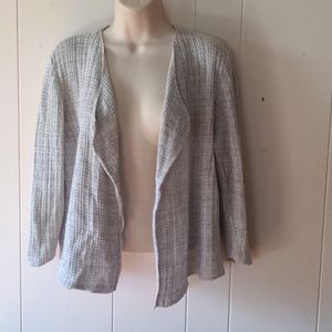 Eileen Fisher linen open front cardigan